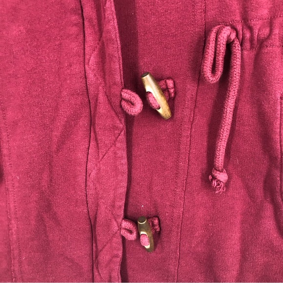 Vintage Hollister Fleece Lined Hoodie Jacket w/Wooden Buttons, Full Zip SZ L - Picture 6 of 8